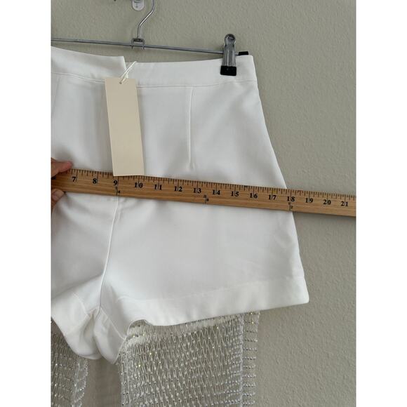 Donnée par Dieu 'SCANDELOUS' Rhinestone White Pants -Small, mesh, fishnet - Picture 16 of 16